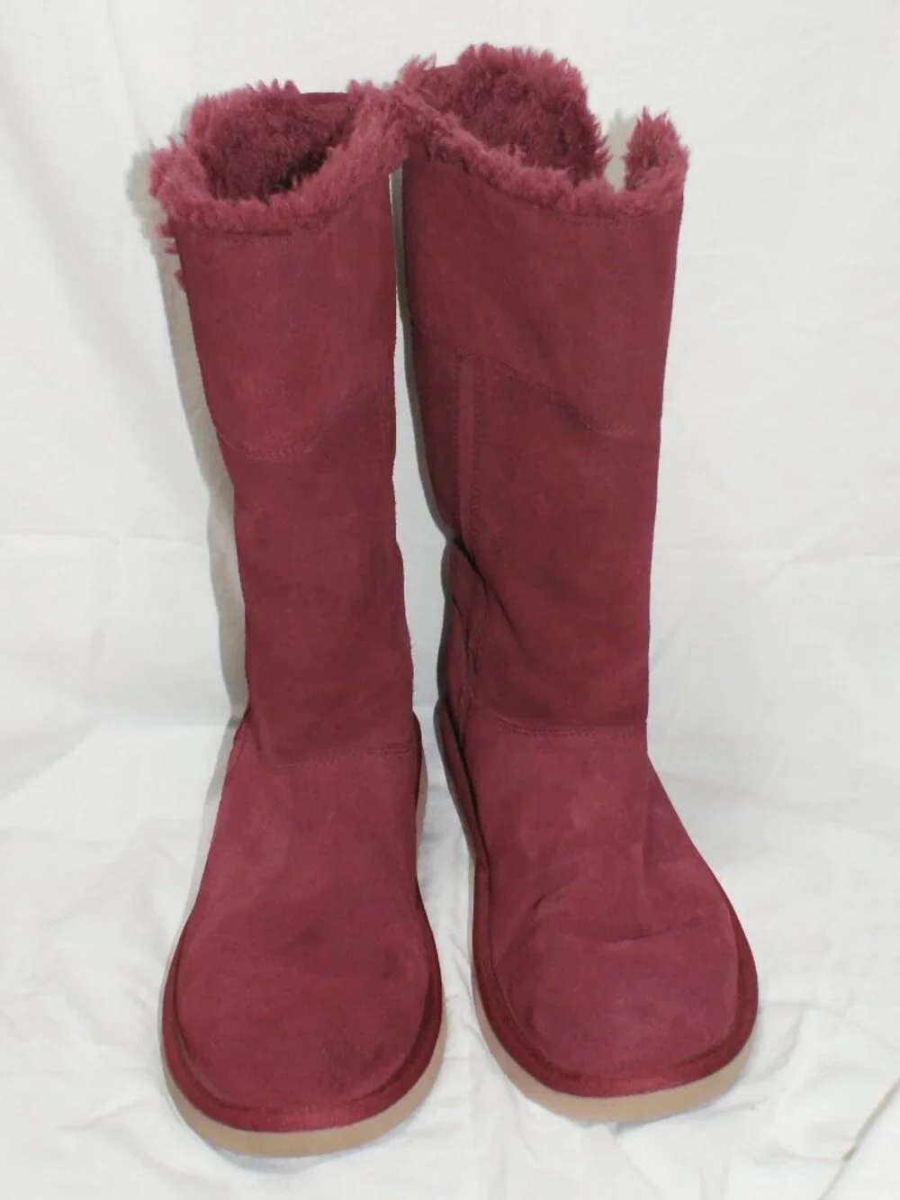 Koolaburra by Ugg Maroon Tall Shearling Boot - Size 8 - EUC